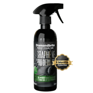 Graphene-Pro-Detailer. A product to make car shines. It comes as a sprayer. Image is linked to actual product on woocommerce.